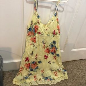Yellow floral sundress